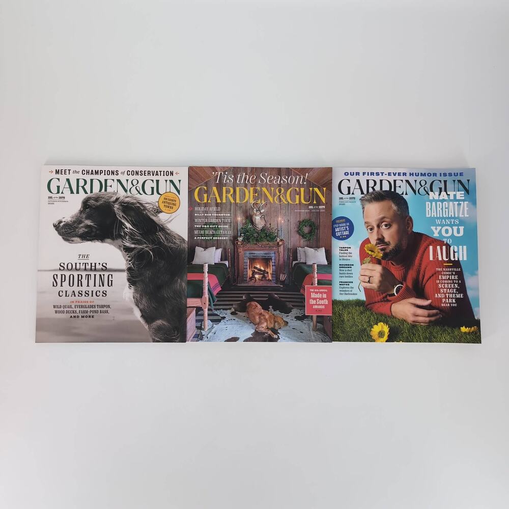 THREE Garden & Gun Lifestyle Magazine Soul of the South Oct/Nov '25 -Feb/Mar '26
